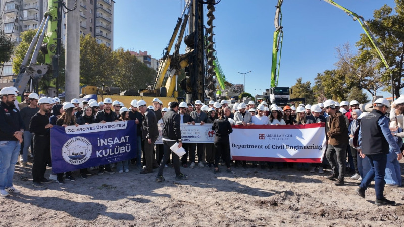 BÜYÜKŞEHİR, ŞANTİYELERİNİN KAPILARINI ÜNİVERSİTE ÖĞRENCİLERİNE AÇARAK EĞİTİME KATKI SUNDU