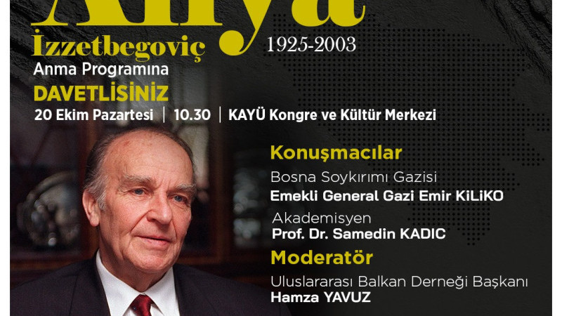 TALAS BELEDİYESİ’NDEN “BİLGE KRAL” ALİYA İZZETBEGOVİÇ’E ANLAMLI ANMA