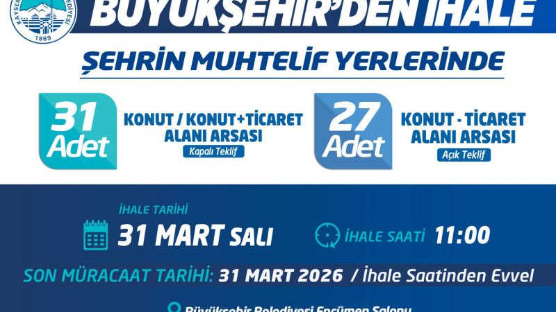 BÜYÜKŞEHİR’DEN İHALELER
